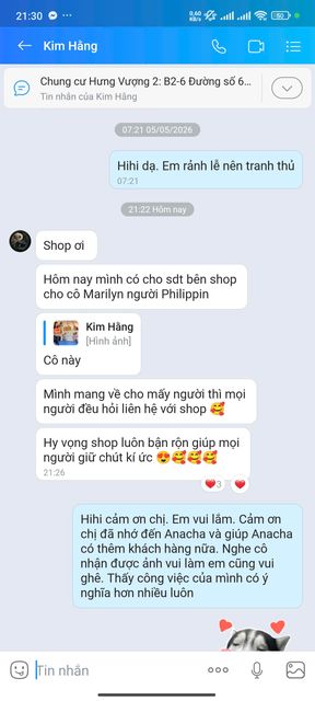 Feedback khách hàng Anacha