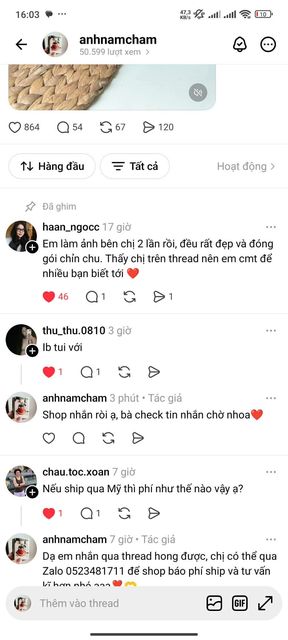 Feedback khách hàng Anacha